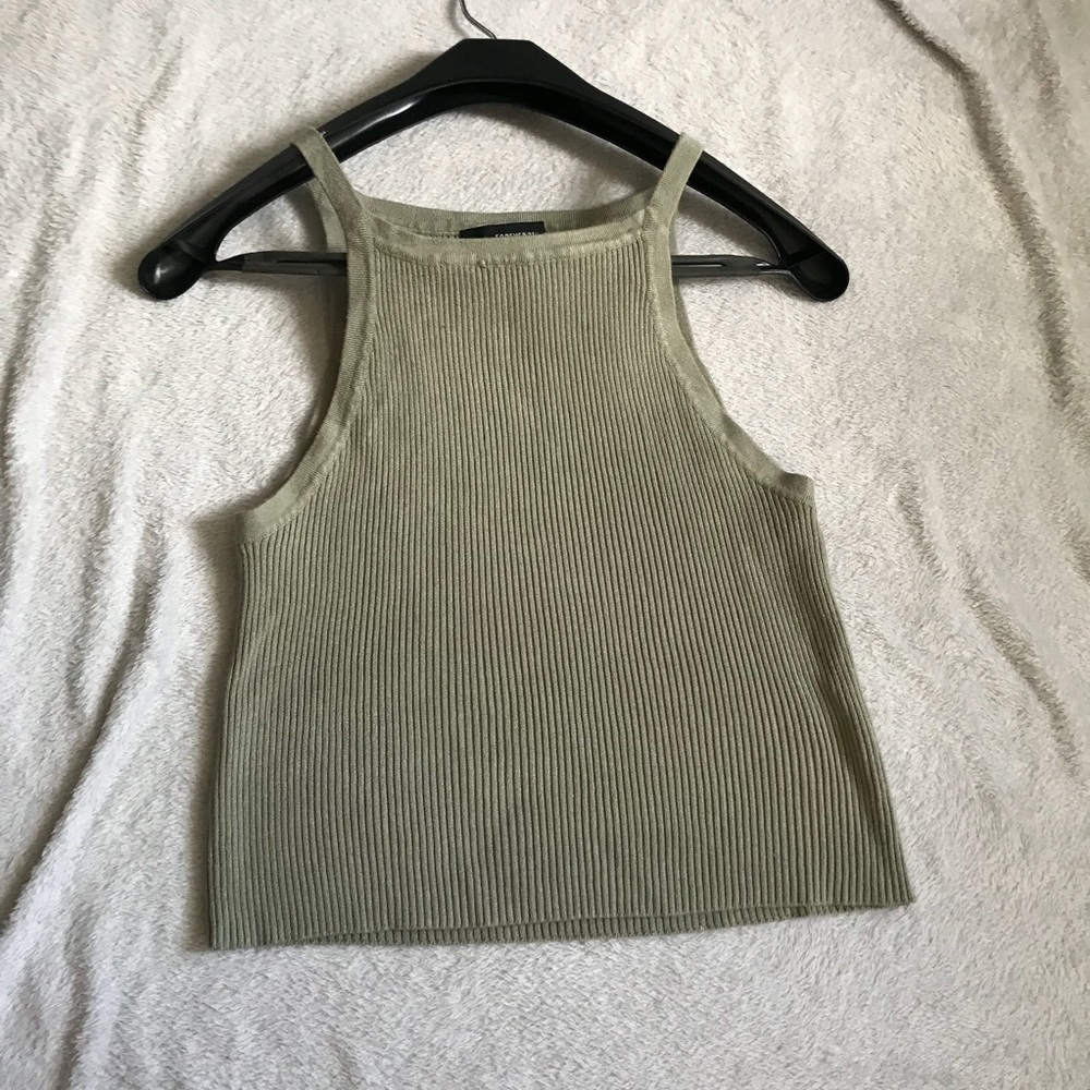 Green halter top